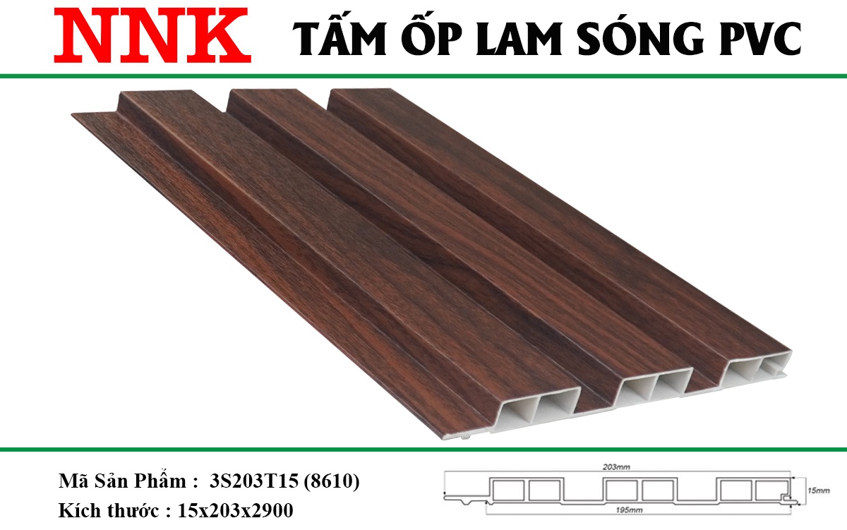 Tấm nhựa ốp tường, ốp trần nhựa PVC tại Dĩ An, Bình Dương NNK 02